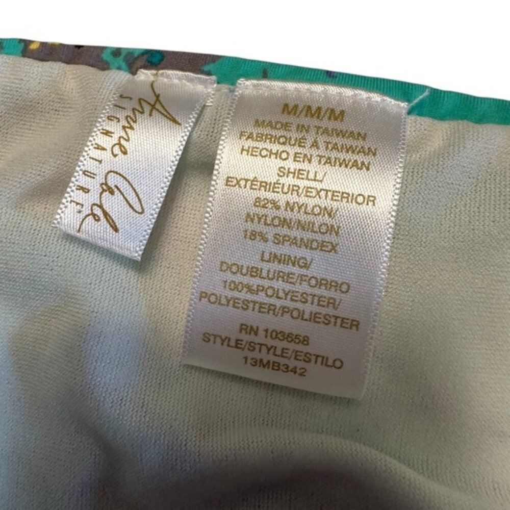 NWT Anne Cole | Green & Yellow Bikini Bottom Size Medium - Picture 4 of 4